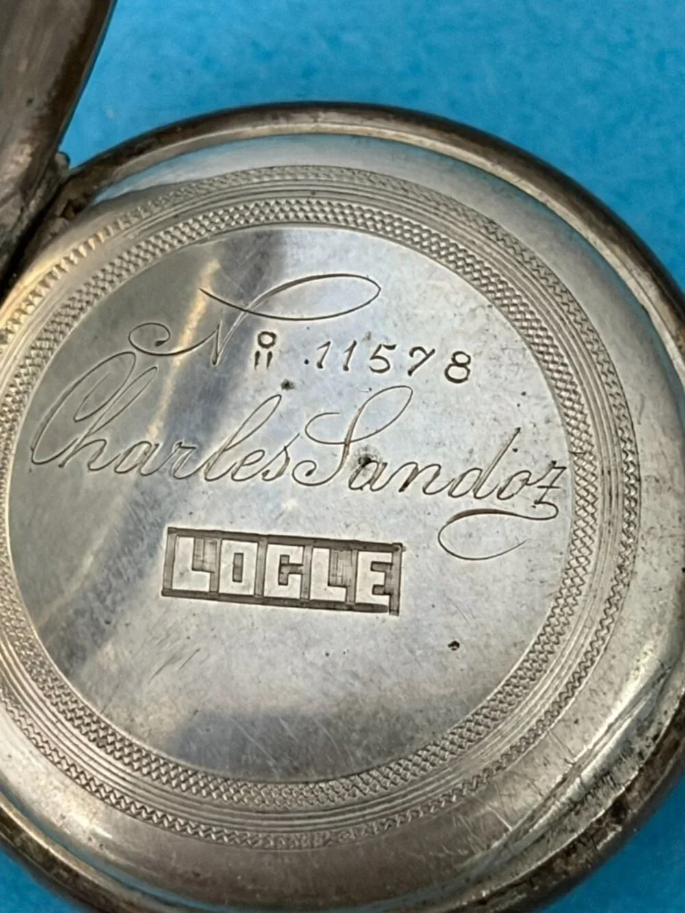 Enamel Swiss .800 Silver Case Pocket Watch Antique Engraved 4 parts / repair